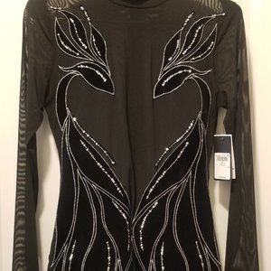 NWT GUESS Women's S Mock Neck Long Sleeve Linda Dress